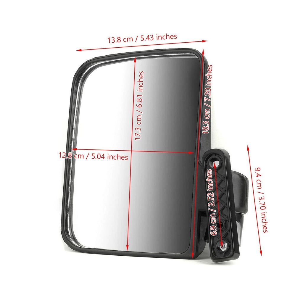1 Pair Side Mirrors for Club Car, EZ-GO, Yamaha Golf Cart (Fits All Models)