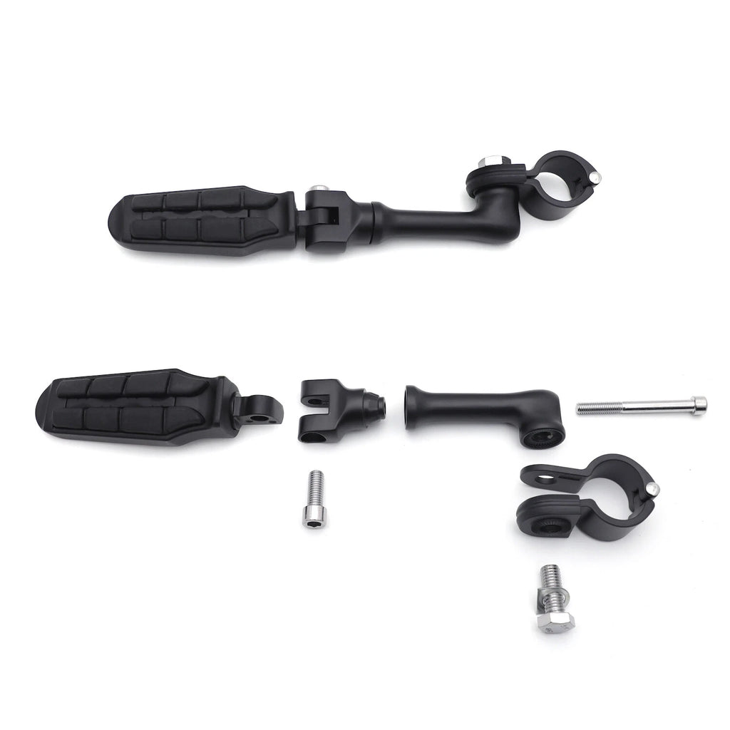 Saddle FootPeg for Harley (1.25" Engine Guard, Black)