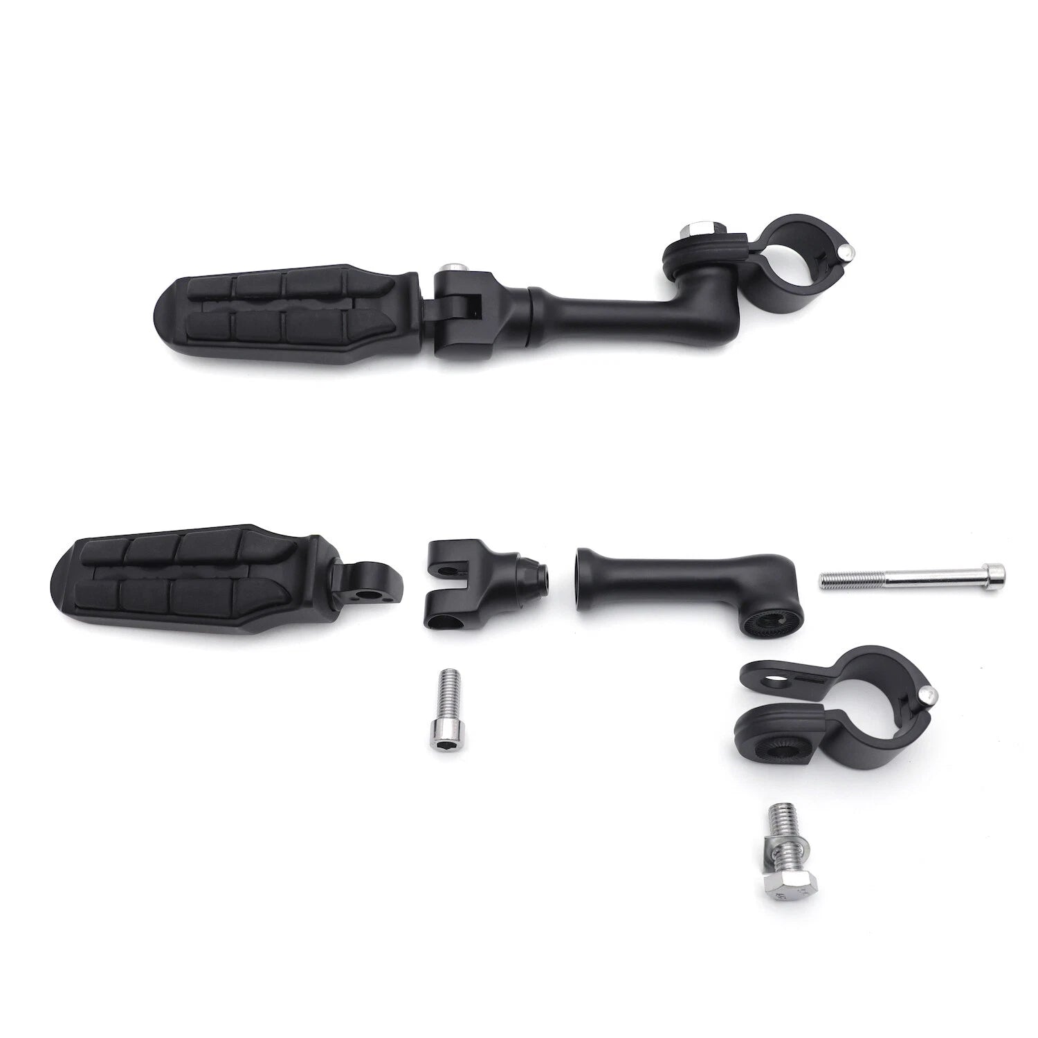 Saddle FootPeg for Harley (1.25" Engine Guard, Black)