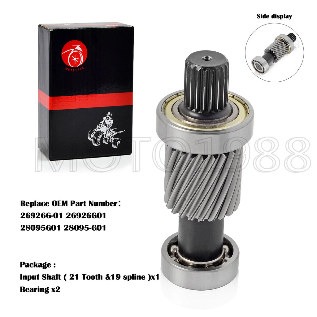 Input Shaft With Bearing Kit 21T/19T for EZGO Electric Golf Cart (1994–Present)
