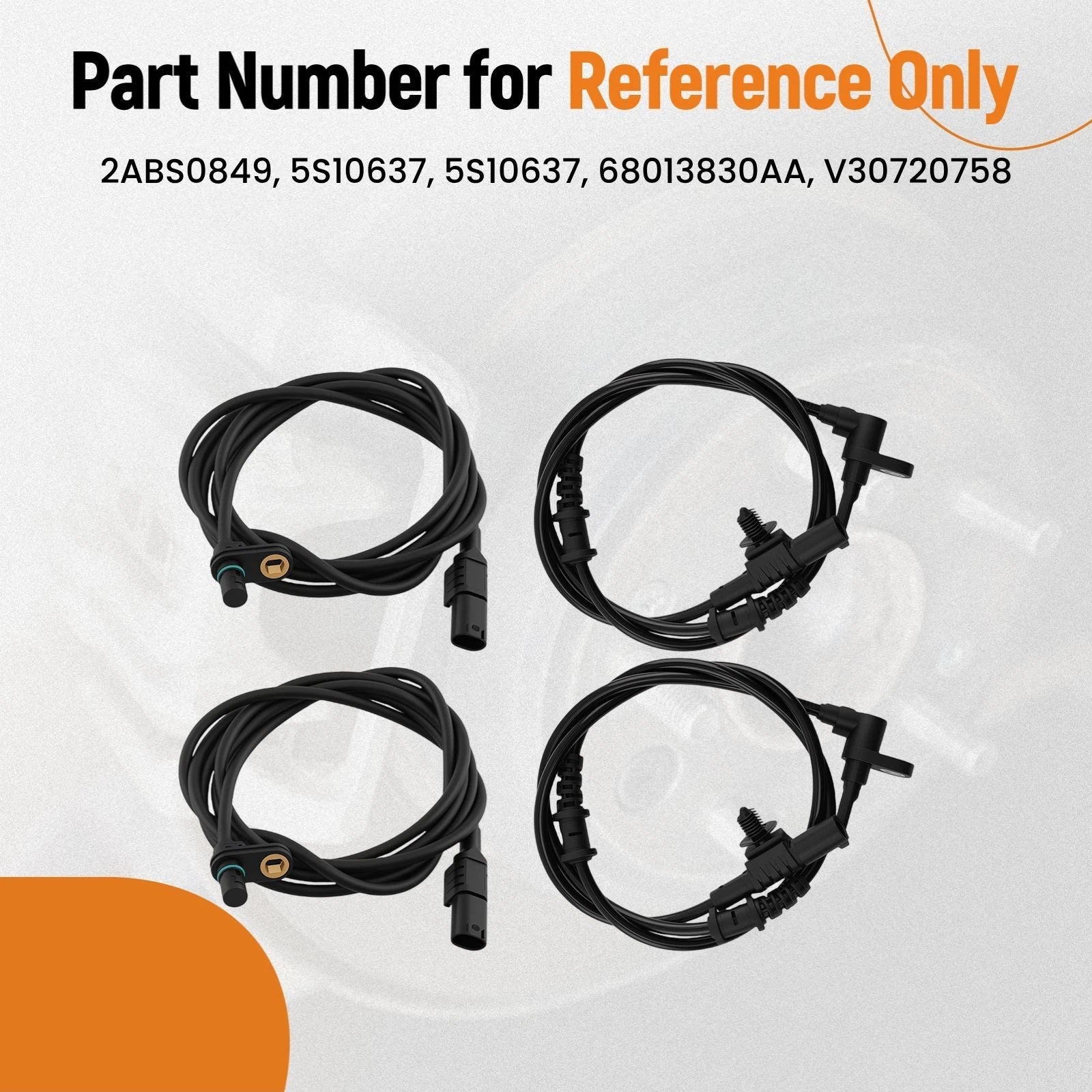 4X ABS Wheel Speed Sensor for Mercedes-Benz Sprinter 2500 3500 (2007–2018)