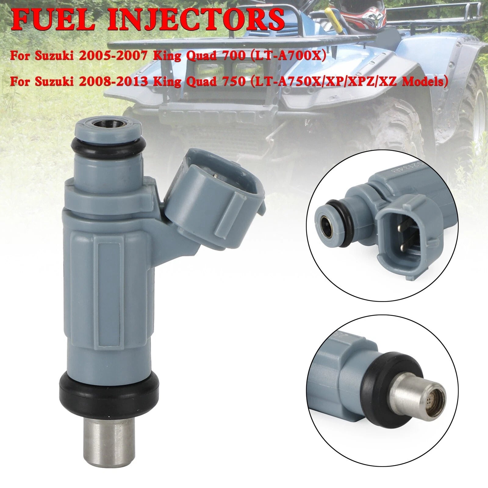 Fuel Injector Nozzle for Suzuki King Quad 750 LT-A700 LT-A750 (2005–2023)