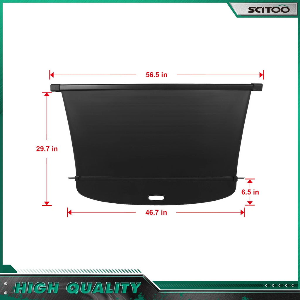 Cargo Cover for Audi Q7 (2016–2024) Black Rear Trunk Security