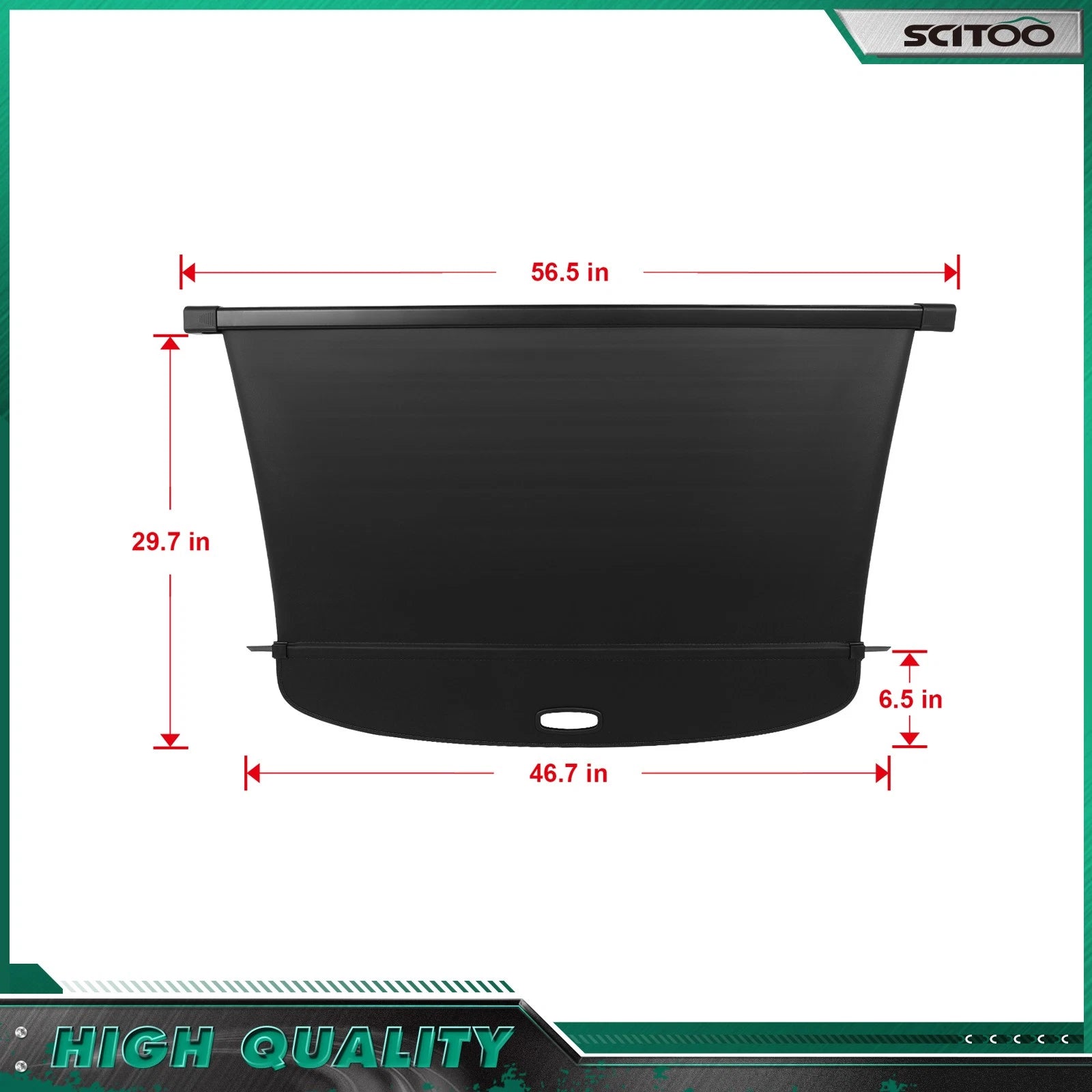 Cargo Cover for Audi Q7 (2016–2024) Black Rear Trunk Security