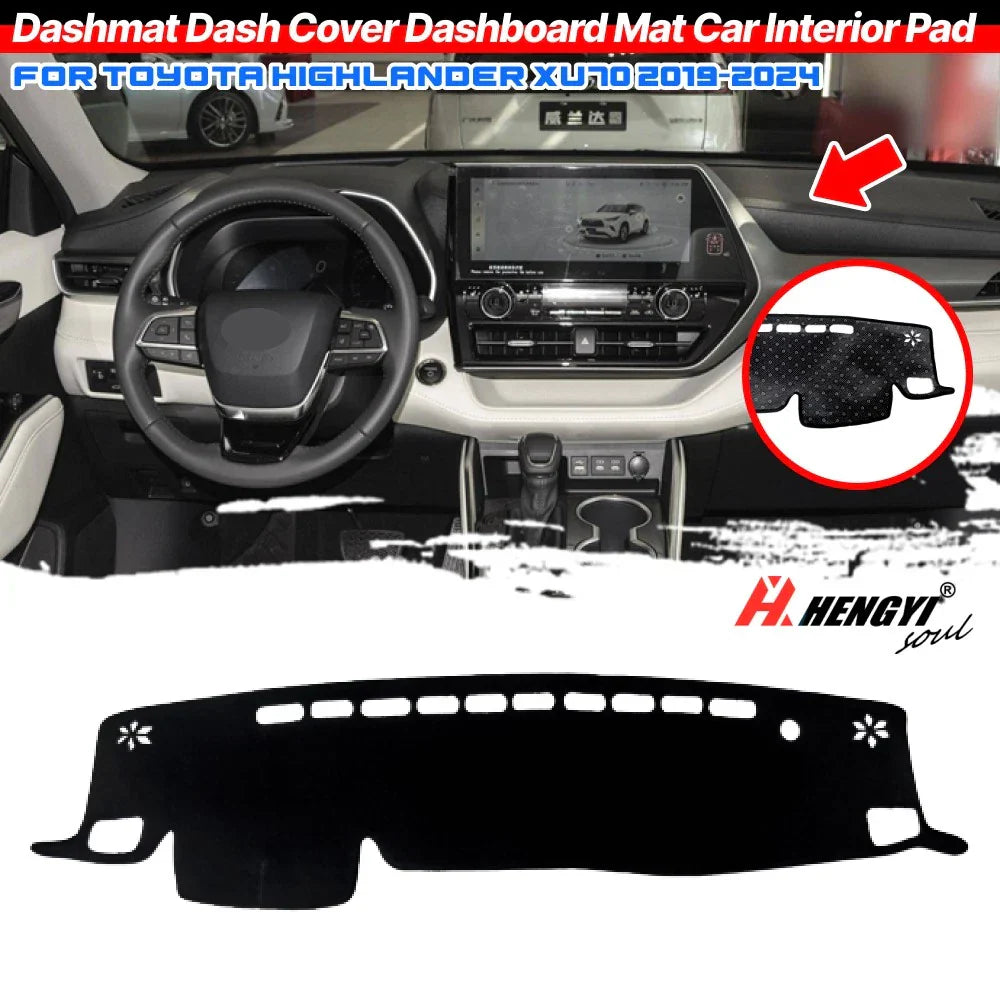 Dashboard Dash Mat Anti-Sun Cover Pad for Toyota Highlander XU70 (2019–2024)