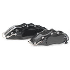 3D Metal Brake Caliper Covers Set of 4 Universal Front & Rear Black