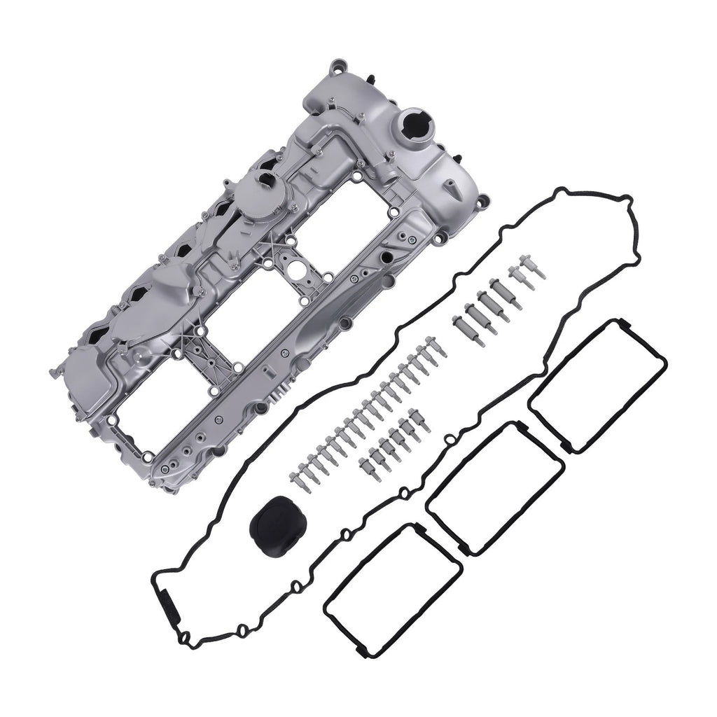 Aluminum Valve Cover with Gasket & Oil Cap for BMW 335i 535i 640i 740i (2011–2019)