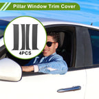 4pcs Pillar Window Trim for Chevy Blazer 1995-2005 Carbon Fiber Black