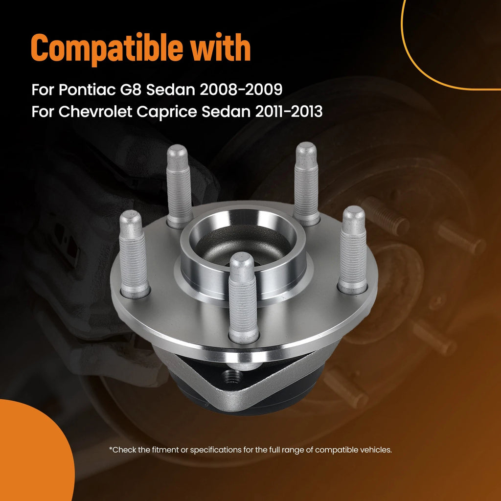 2pc Front LH RH Wheel Hub & Bearing for Chevrolet Caprice (2011–2013) BR930782
