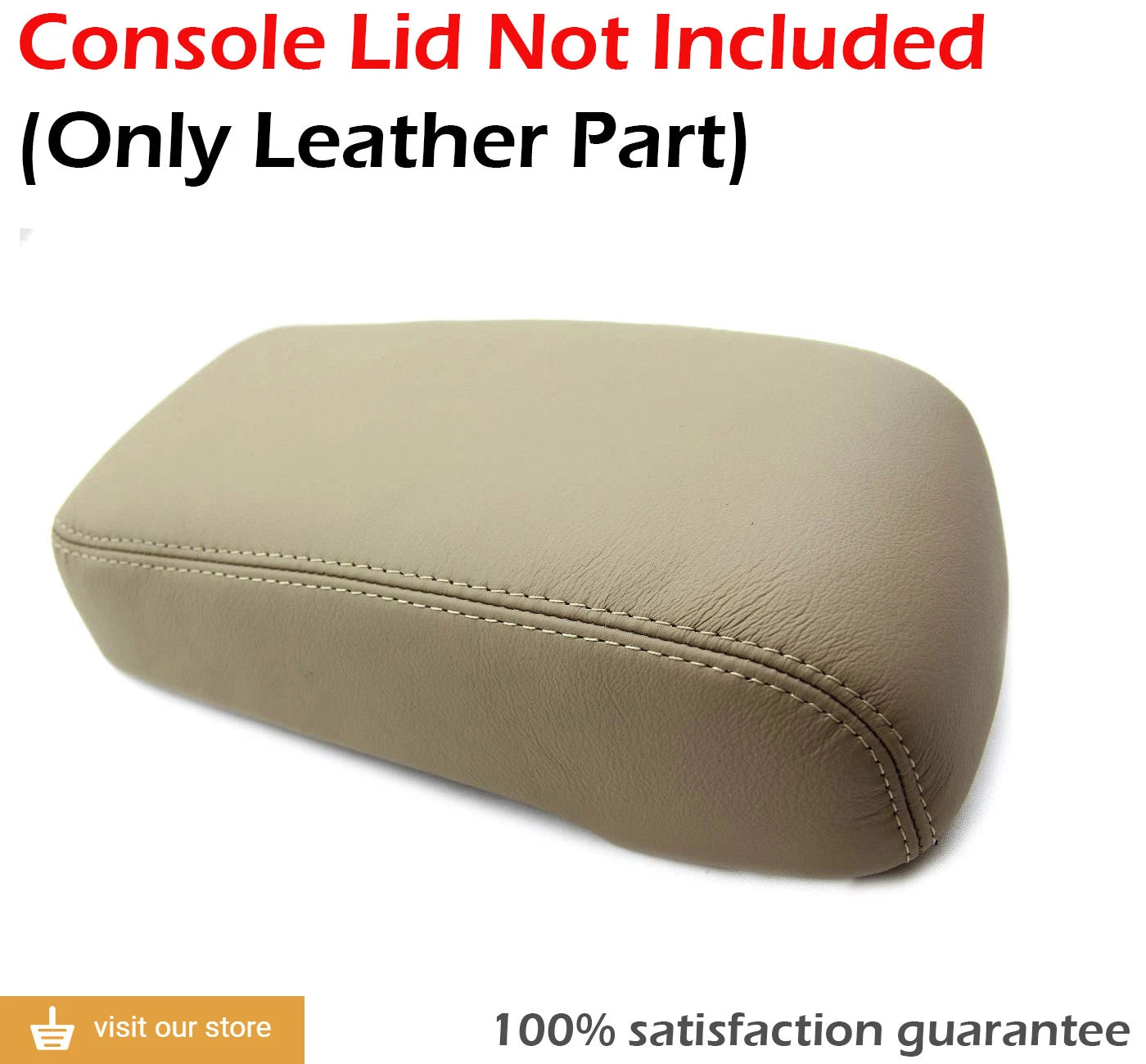 Center Console Armrest Cover for Hummer H3 (2005–2010) Beige Leather