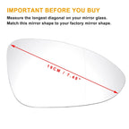 Right Side Heated White Mirror Glass for Porsche Panamera (2016-2020)