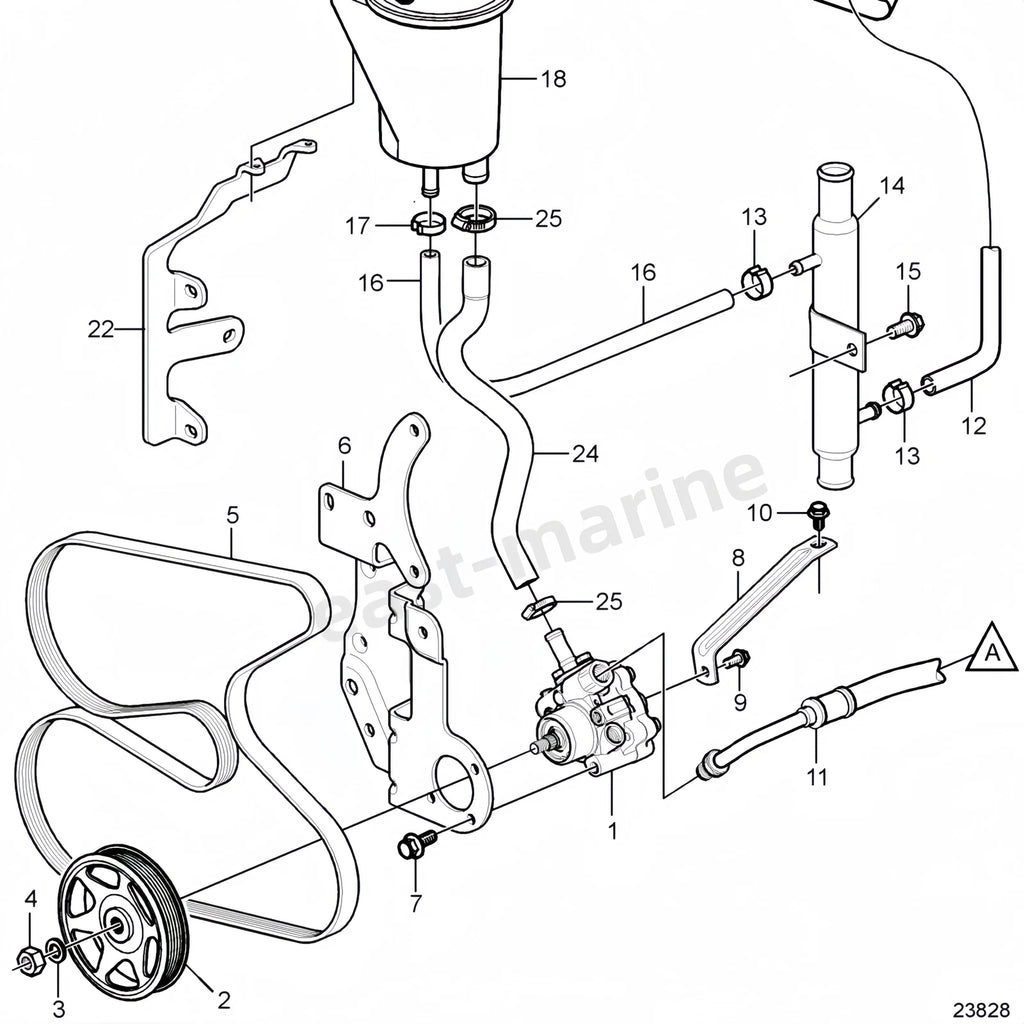 Servo Pump 3887373 for Volvo Penta 4.3 5.0 5.7 8.1 V6 V8 (1998–2023)