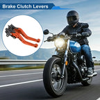 Adjustable Short Brake Clutch Levers for BMW R Nine T (2014–2016) - Orange 1 Pair