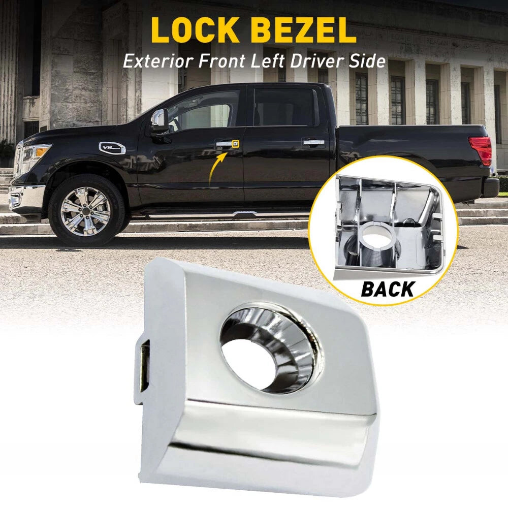 Left Door Handle Bezel Key Lock Cover for Nissan Titan (2004–2019)