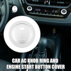 Set of 4 AC Knob Ring Engine Start Button Covers for Toyota Corolla 