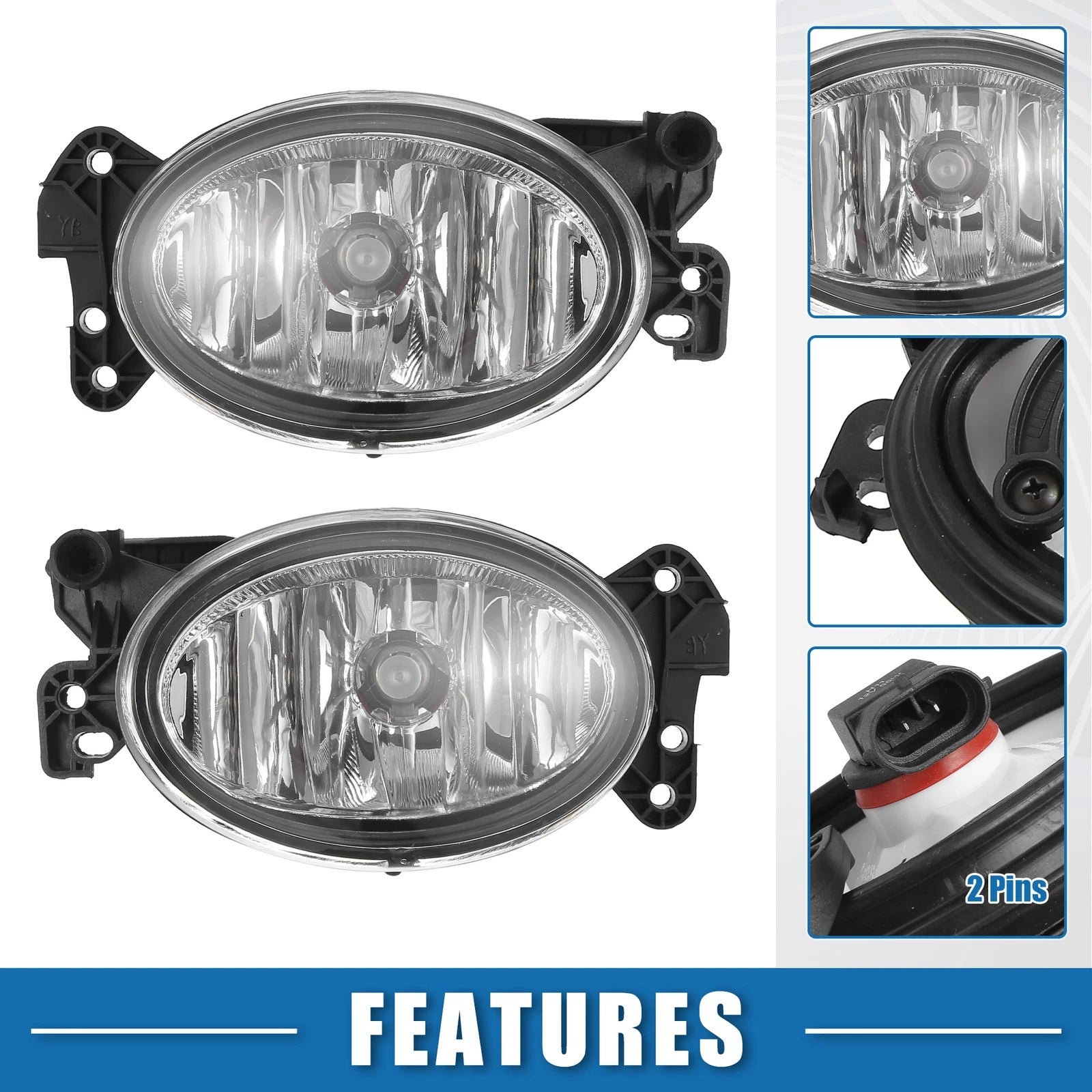 Driving Fog Lights 1698201556 for Mercedes (1 Pair)