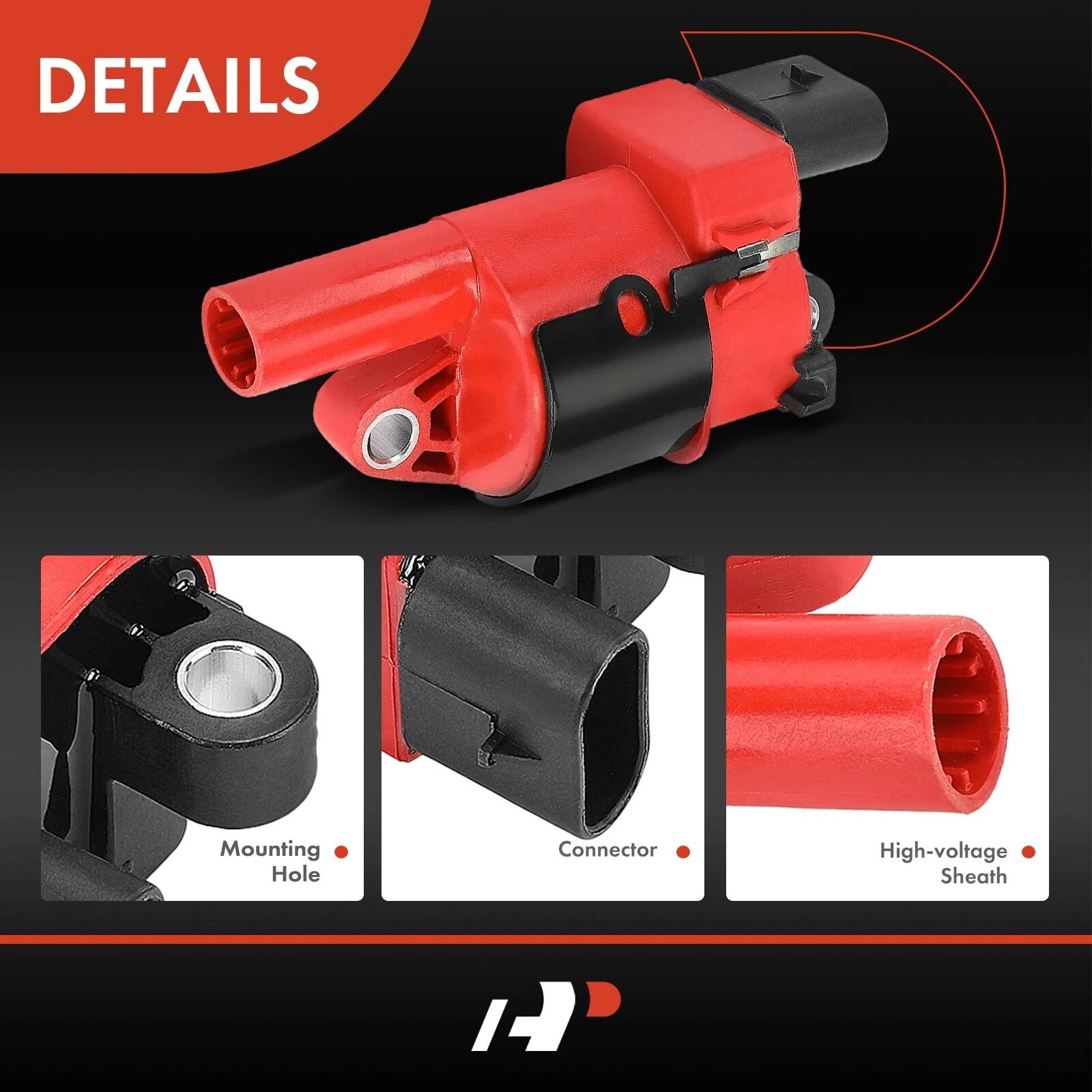 8x Red Ignition Coil for Chevy Silverado 1500 (2007-2013)