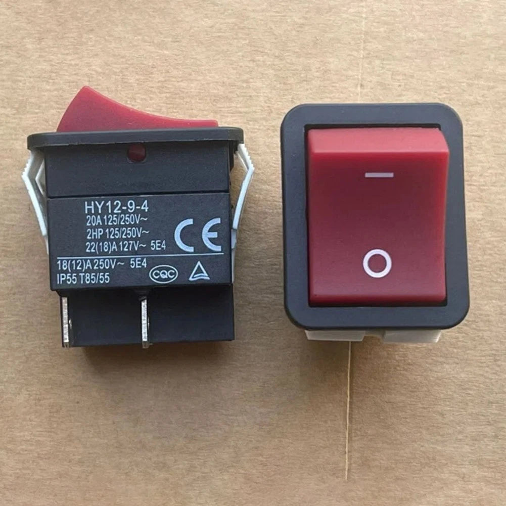Rocker Switch 20A 125/250V AC HY12-9-4 for Woodworking Machines
