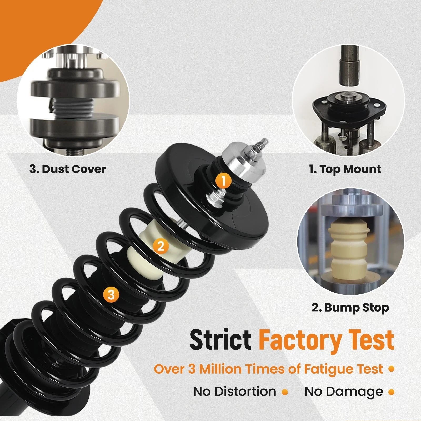 8pc Struts w/ Coil Spring Sway Bars for Honda Accord 2.4L (2013–2017)