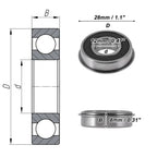 Deep Groove Ball Bearings 6001NR2RS for Various Models (12x28x8mm)