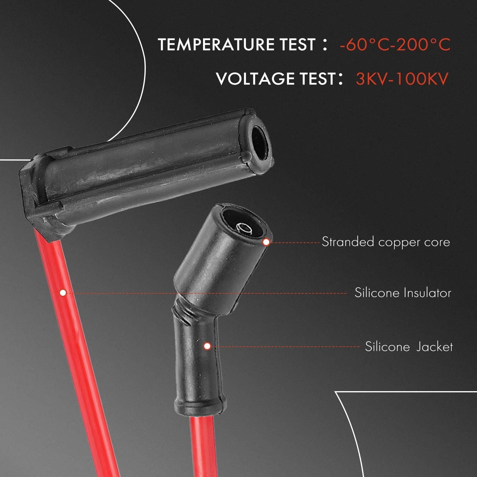 8x Spark Plug Wire Set for Chevy Silverado 1500 (1999-2006)