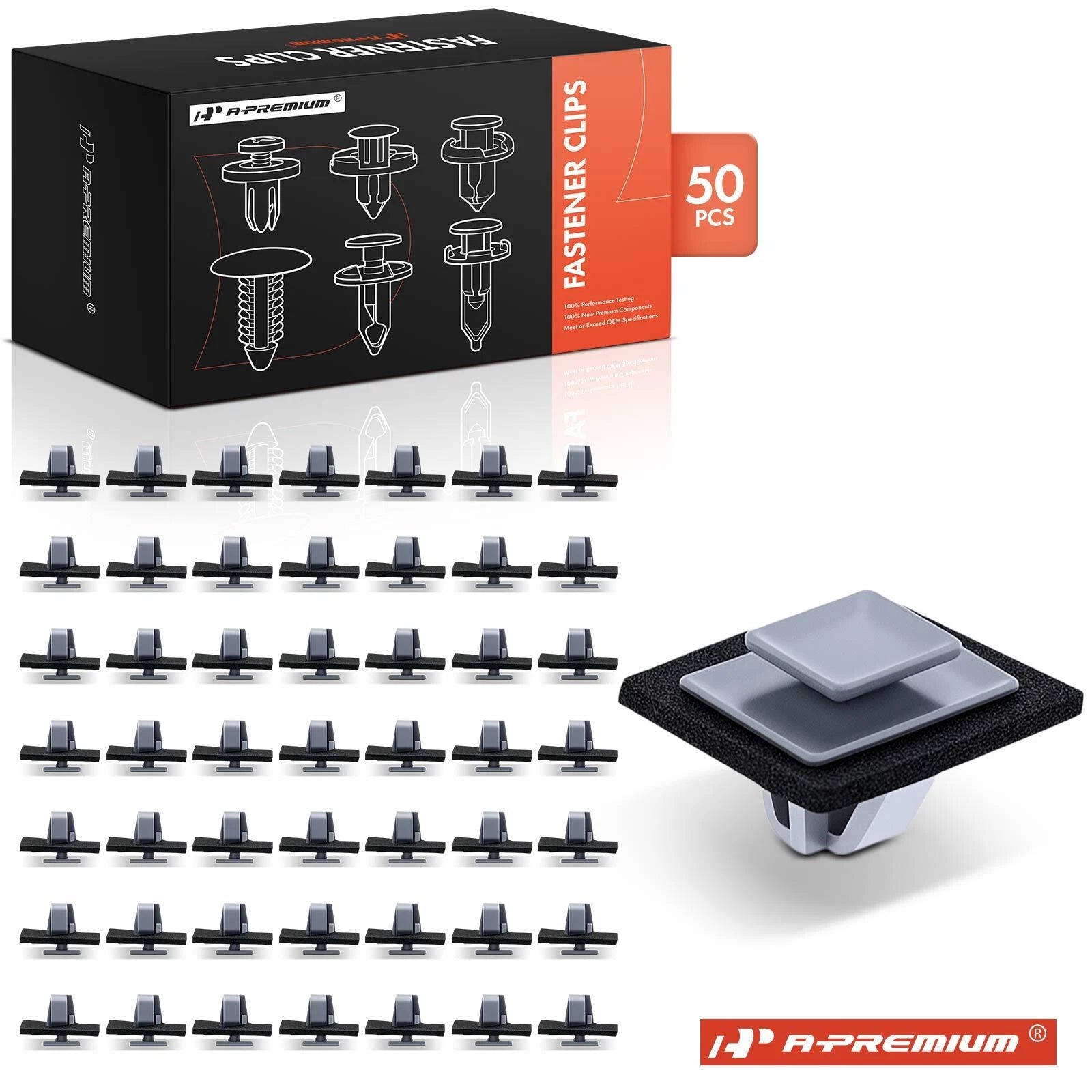 50Pcs 12mm Nylon Liftgate Moulding Retainer Clips for Kia Model
