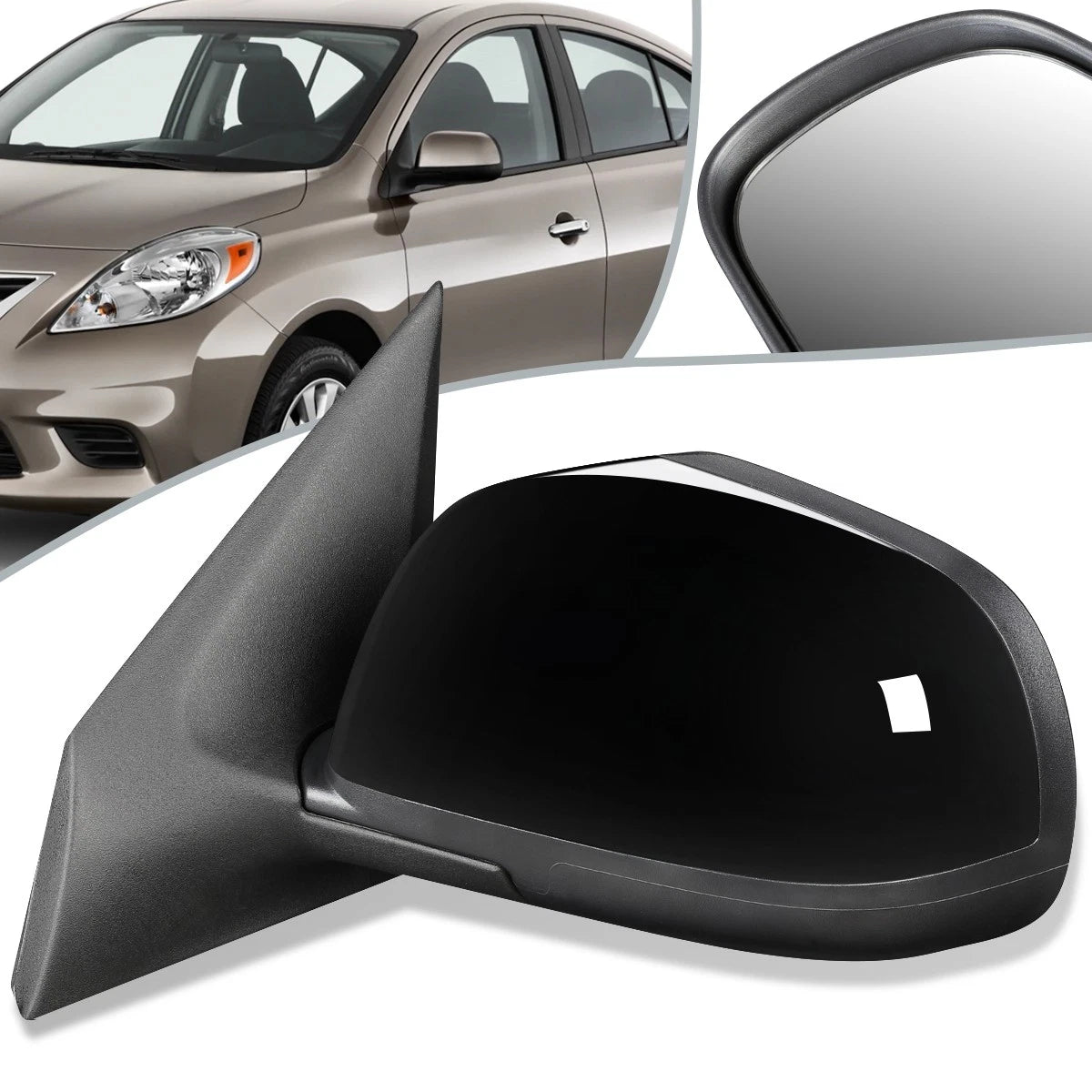 OE Style Powered Side View Door Mirror Left for Nissan Versa (2012–2014) NI1320227