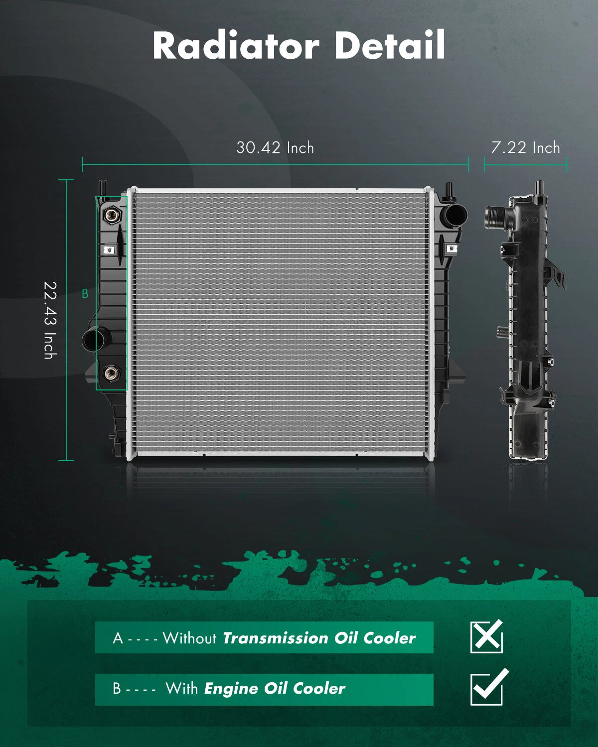 Aluminum Radiator for Jaguar Vanden Plas XF (2008–2011) 13148