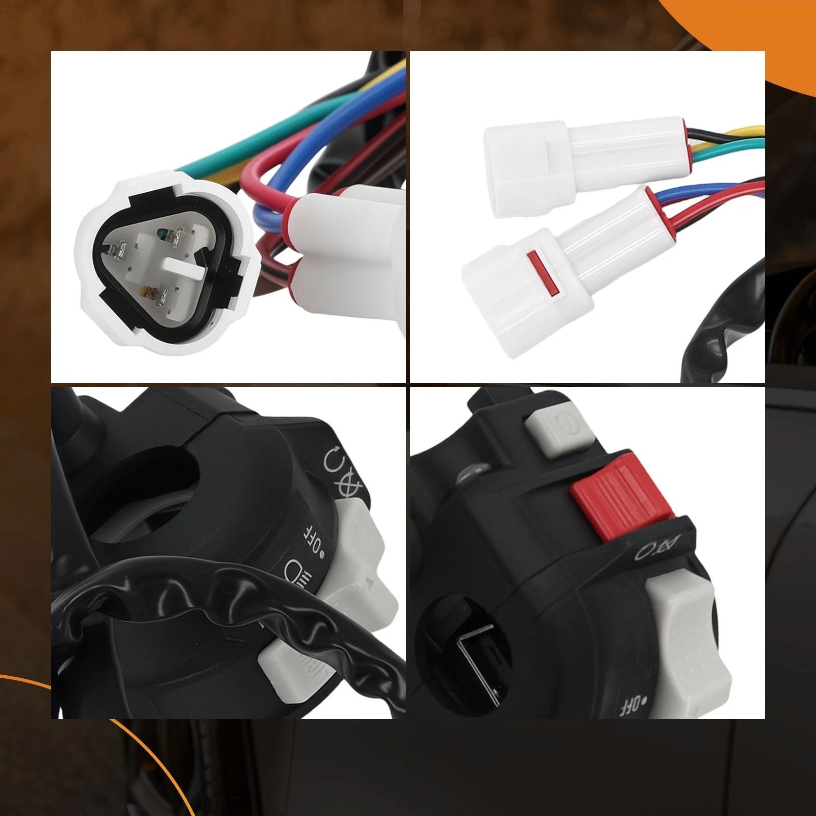 Left Handlebar Start Stop Switch for Yamaha Bear Tracker (2002–2004) 4KB-83973-00-00