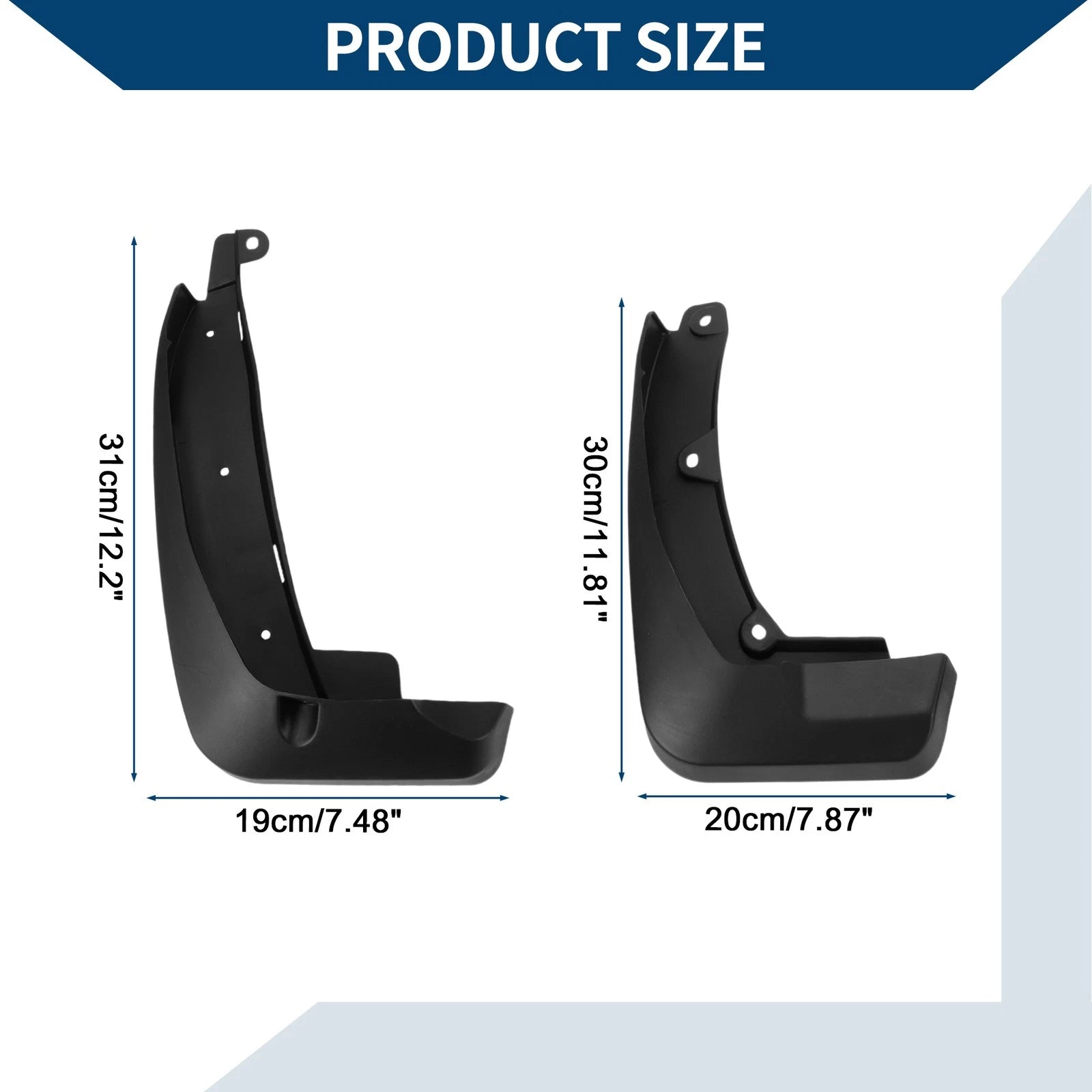 Set of 4 Mud Flaps Splash Guards for Honda Breeze (2019–2022)