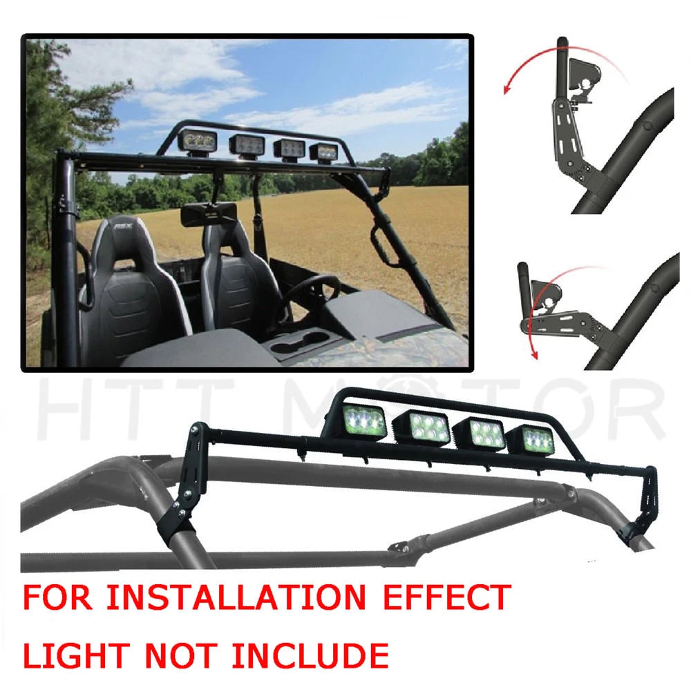 Adjustable 2" Roof Light Mounting Bar for Can-Am Commander, Kawasaki Teryx