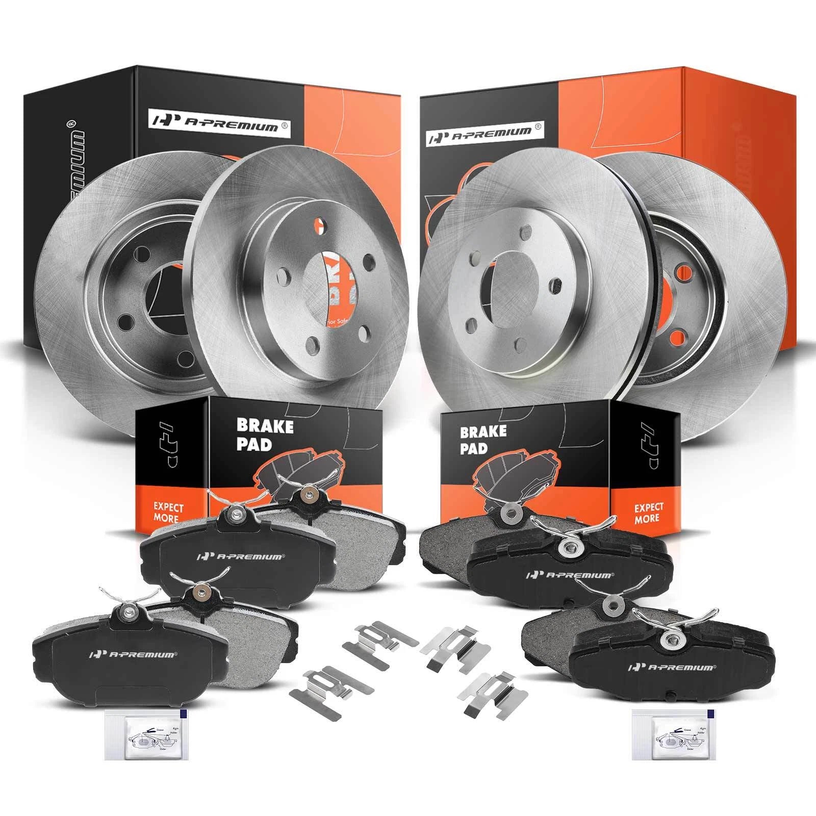 Set of 4 Disc Brake Rotors & Ceramic Pads for Ford Taurus (1994–2000)