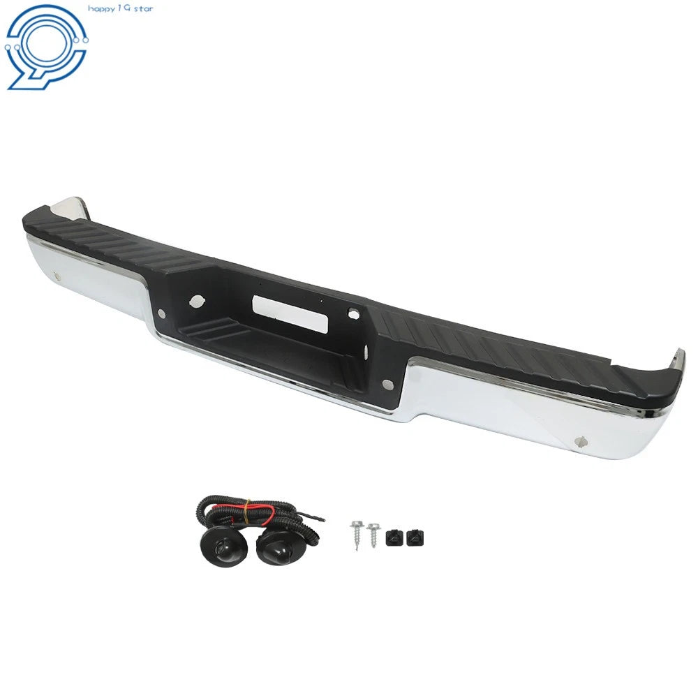 Chrome Steel Rear Step Bumper for Ford F-150 (2004-2006) with Sensor
