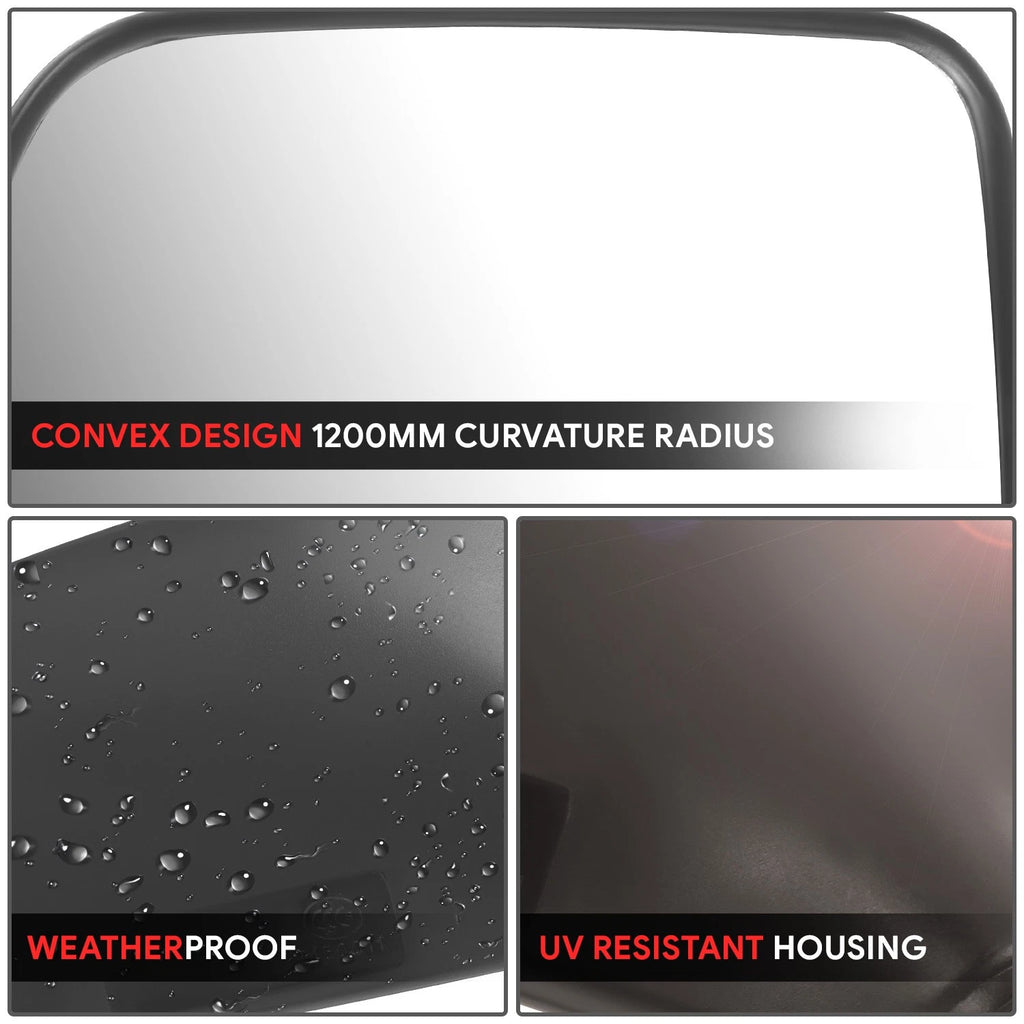 Universal ATV Side View Mirror Handlebar Mount Bolt-In - Black Textured