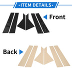 Set of 6 Door Pillar Window Trim for Kia Forte K3 (2019–2024) Black