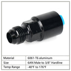 6AN to 3/8” Hose Quick Connect Fuel Rail Line Adapter Fittings for LS LS1 LS3