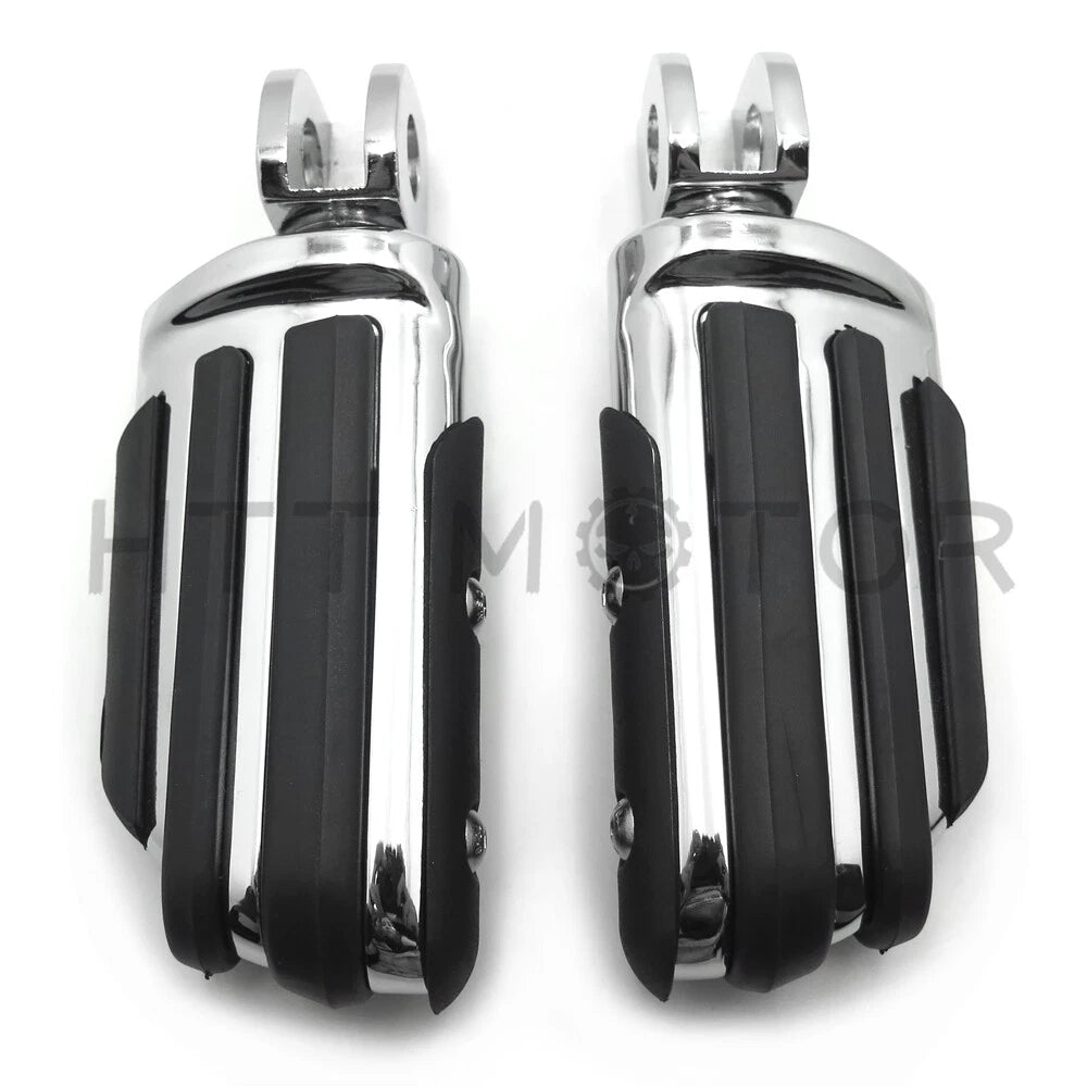 Chrome Rubber Pilot Footpeg Footrest for Kawasaki Ninja 250R (2000–2012) Z10 (2003–2016)