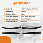 Window Rain Guards Visor Vent for Kia Optima (2011–2015)