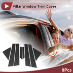 Door Pillar Window Trim for Hyundai Accent Sedan 2011-2017 Carbon Fiber Black
