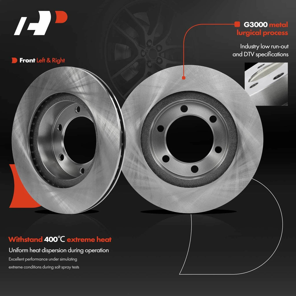 Front Disc Brake Rotors & Ceramic Pads for Toyota Tacoma 2004–2004