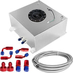 10 Gallon Aluminum Fuel Cell Gas Tank with Cap, Level Sender, Nylon Line Kit