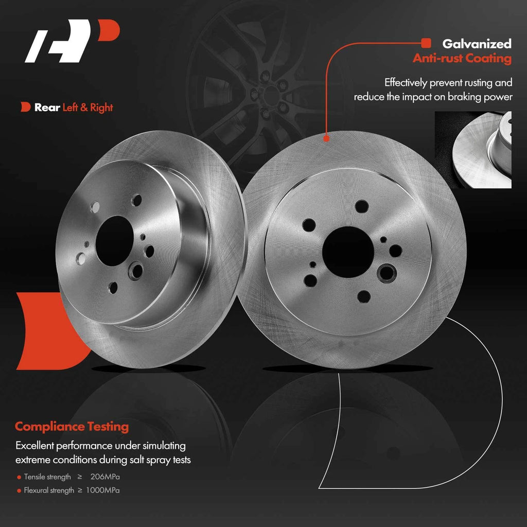 Ceramic Brake Pads & Rear Disc Rotors for Toyota RAV4 (2004–2005)