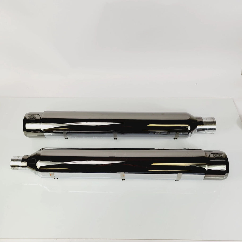 Mufflers for Harley Davidson CVO Touring (2017–2024) Scorched Chrome w/ Tips