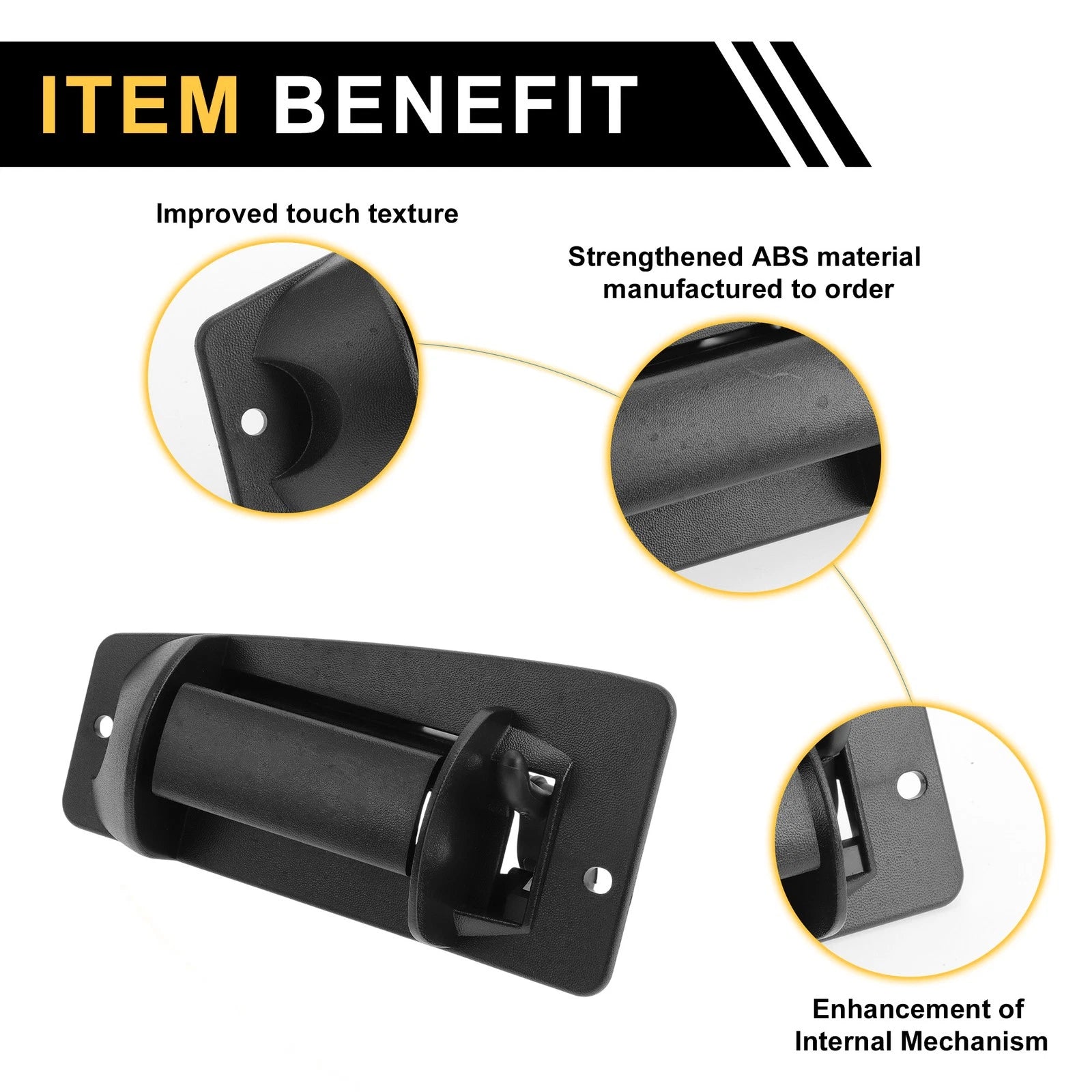 Front Left Exterior Door Handle for Chevrolet Silverado 2500 (1999–2004) Black