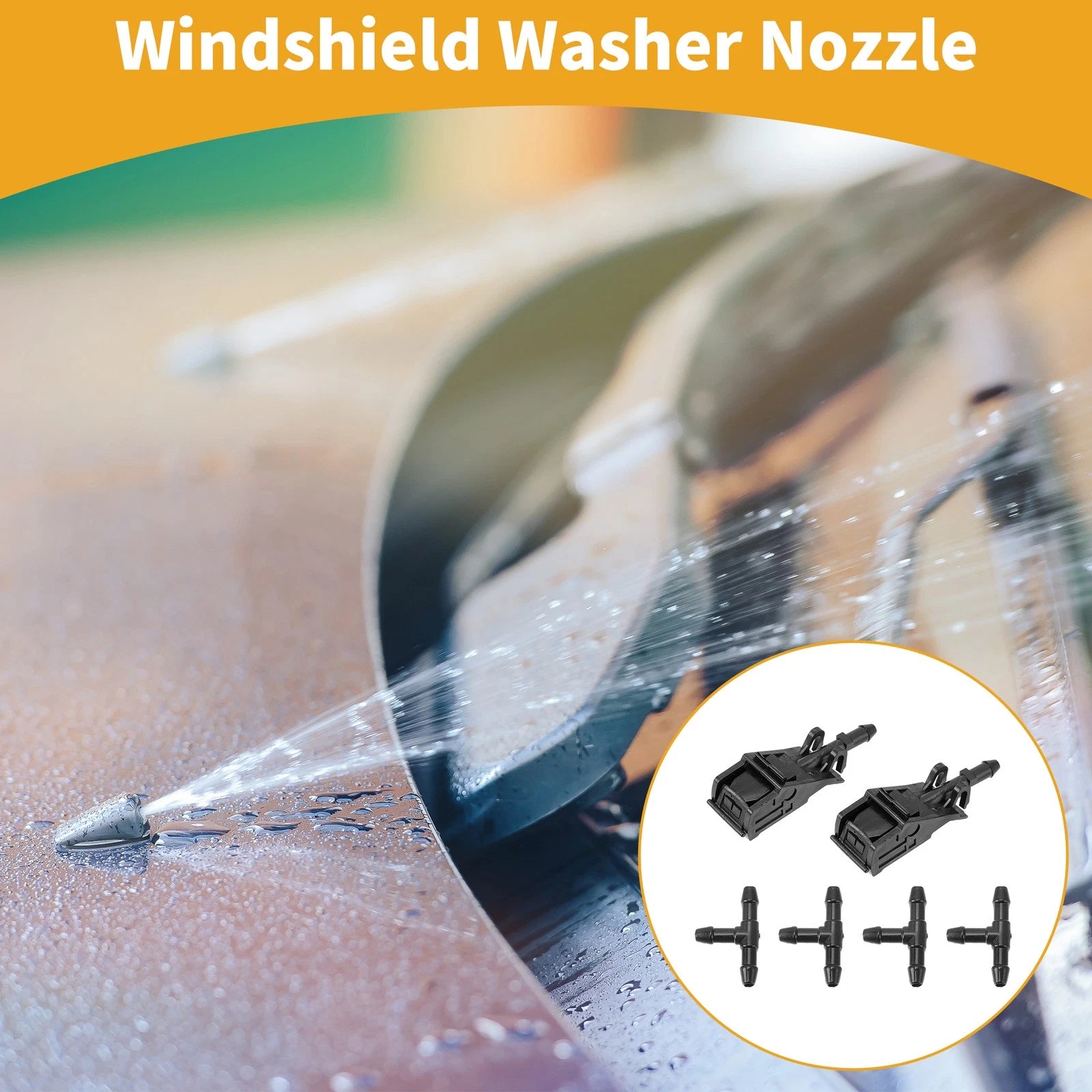 Windshield Washer Nozzle Kit for Volkswagen Polo Hatchback (1994–2002) No. 6E0955985A