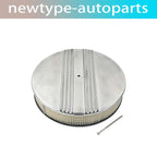 14" x 3" Split Finned Aluminum Air Cleaner for Chevy SBC BBC 350 454 (1960–2000)