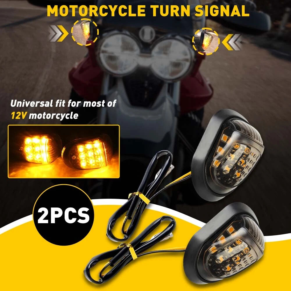 2X Amber Motorcycle Turn Signal Lights for Suzuki DRZ400S (2000–2023)