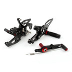 CNC Racing Rearset Footrest Pegs for BMW S1000RR (2015–2018) Black
