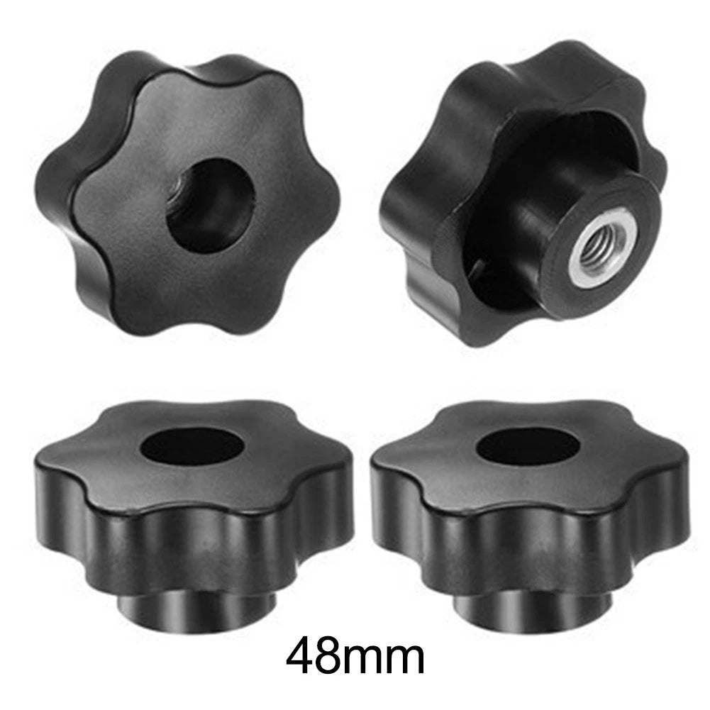 Set of 4 Star Shaped Knobs with M8 Threaded Brass Insert for