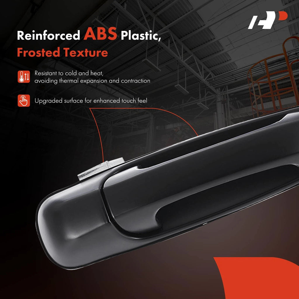 Front Right Smooth Black Exterior Door Handle for Jeep Grand Cherokee (1999–2021)